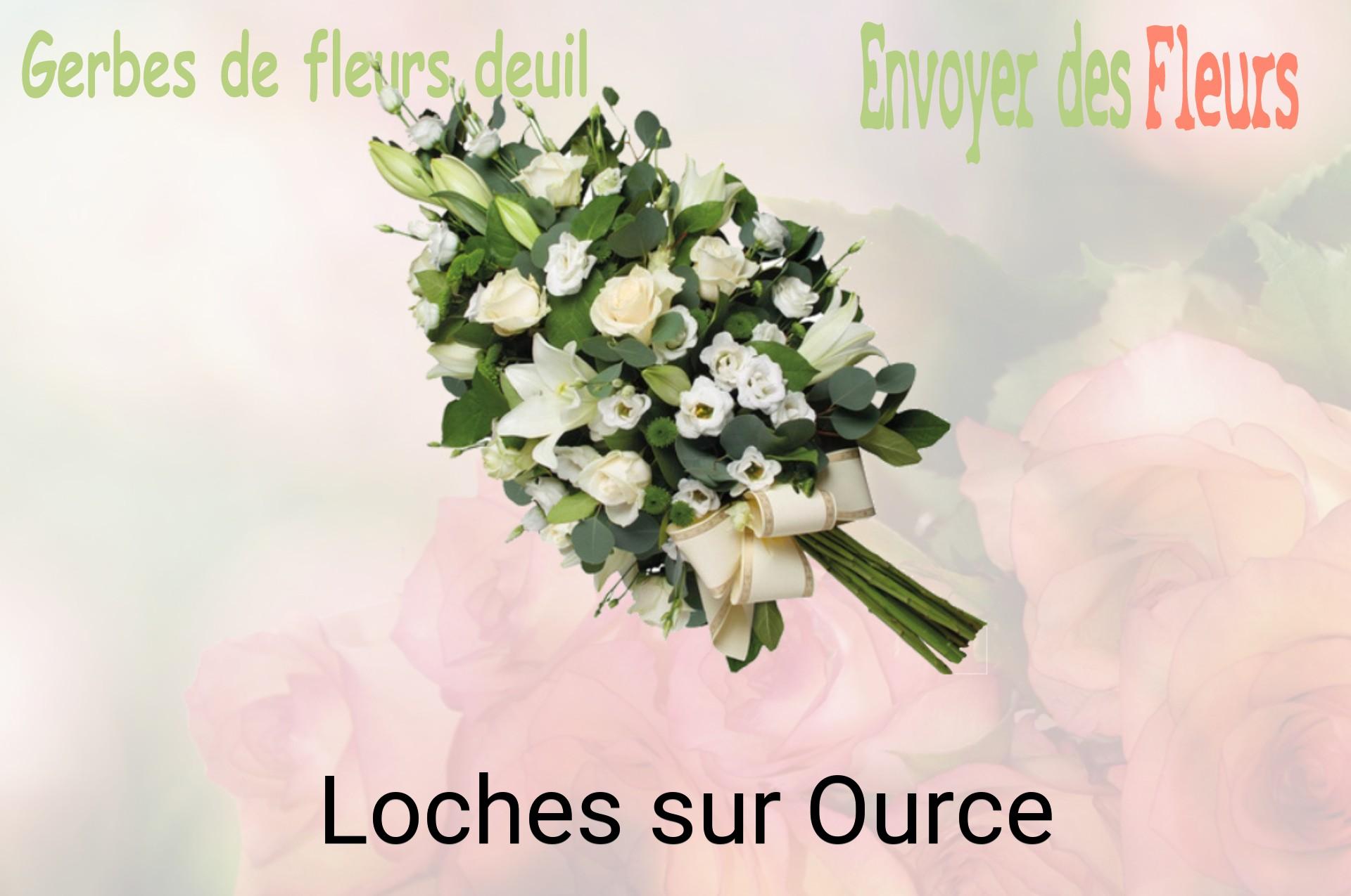 Gerbe de fleurs de deuil livrée à Loches-sur-Ource